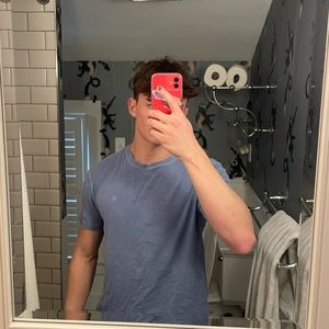 American eagle blue small standard fit tee shirt